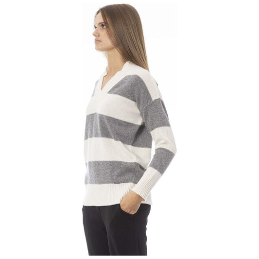 Baldinini Trend Gray Wool Women Sweater BA-23850-M