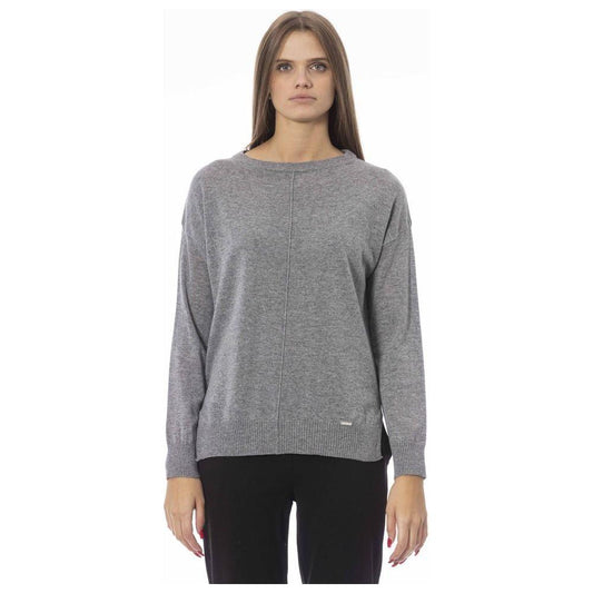 Baldinini Trend Gray Viscose Women Sweater BA-23843-M