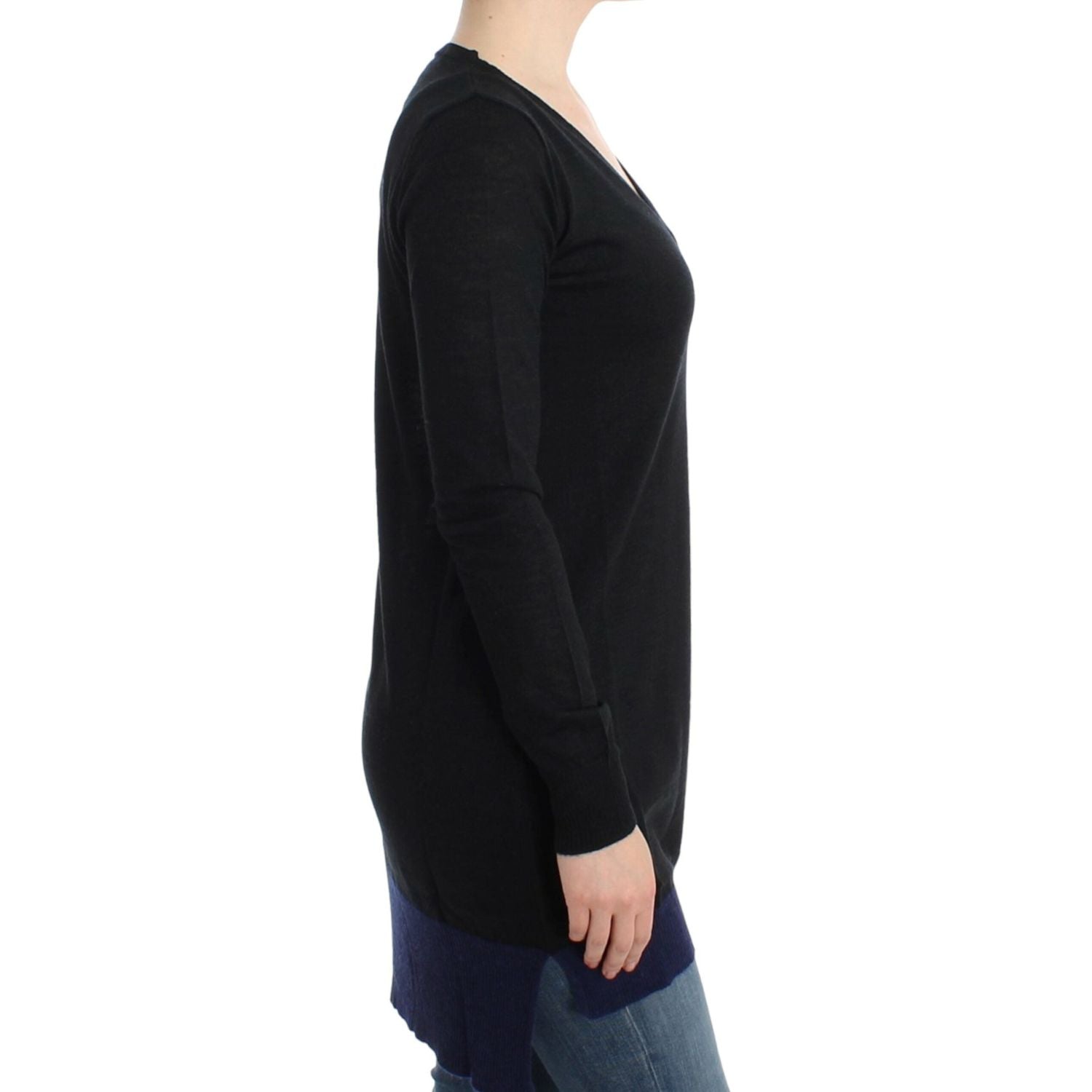 Costume National Black V-neck lightweight sweater