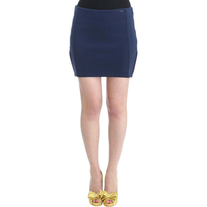 Costume National Blue nylon mini skirt