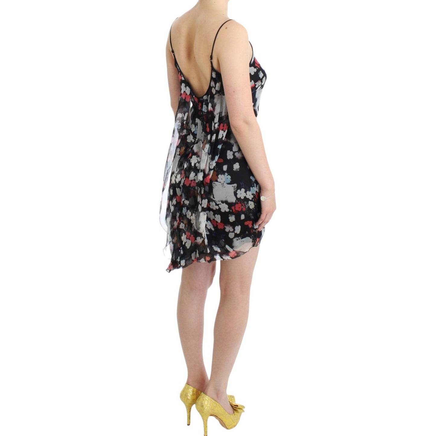 Costume National Floral silk mini dress SIG11657-1