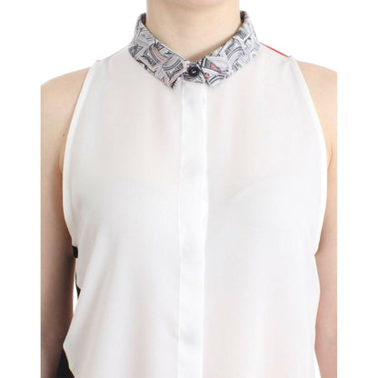 Costume National White shirt assymetric hem dress