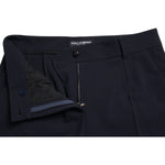Dolce & Gabbana Blue Mid Waist Tapered Cropped Pants PAN74977-42