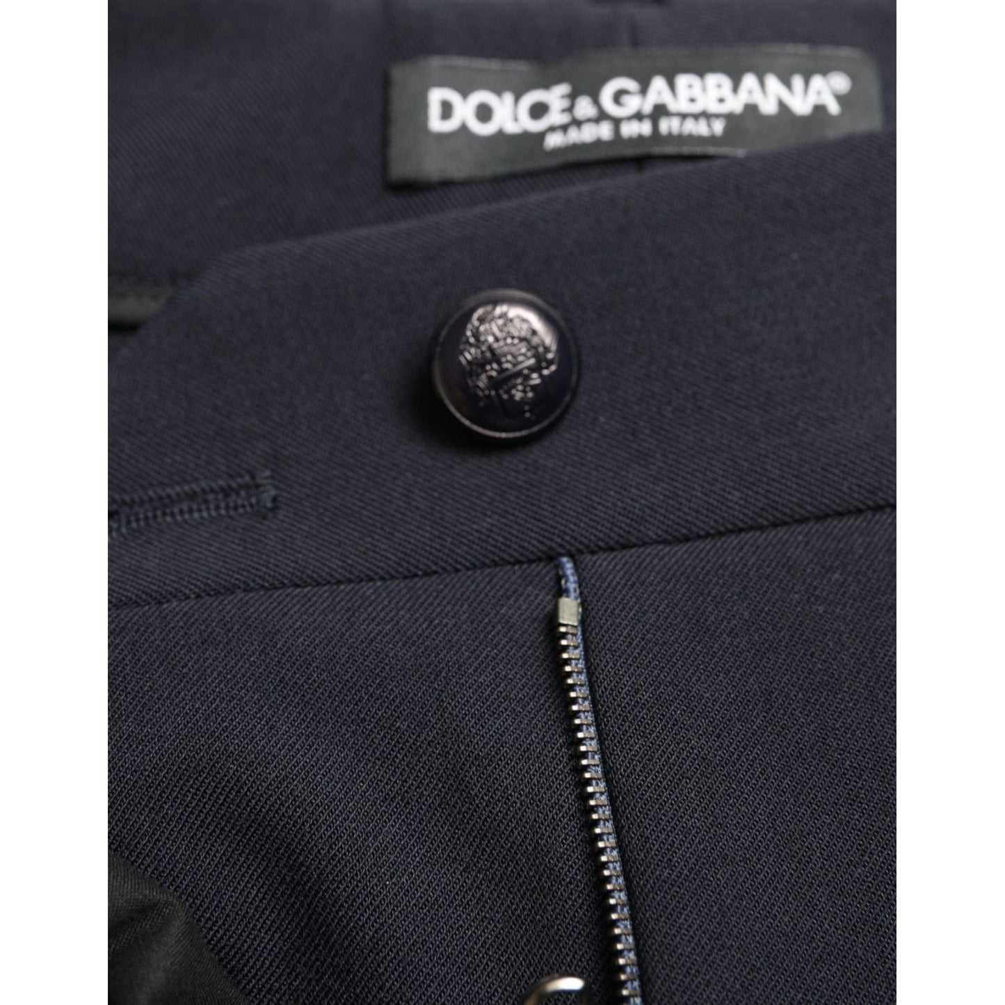 Dolce & Gabbana Blue Mid Waist Tapered Cropped Pants PAN74977-42