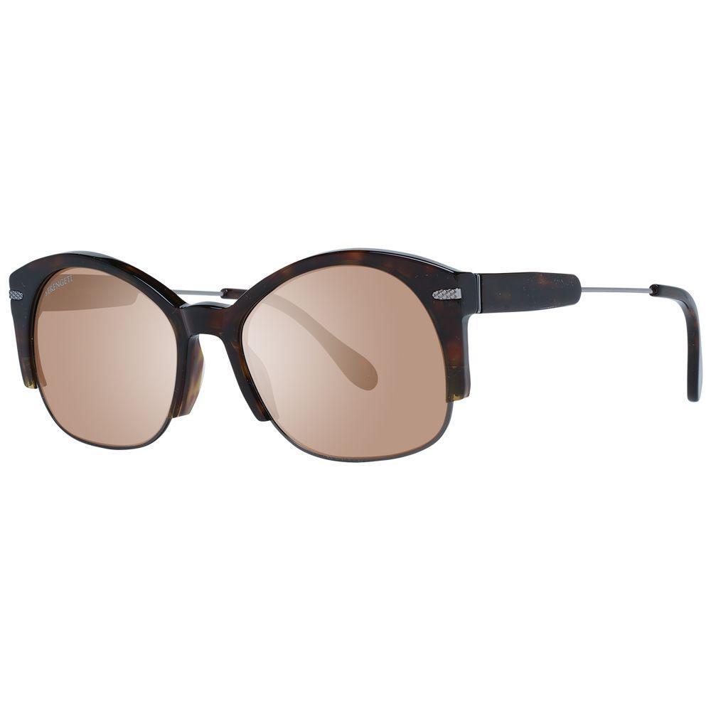 Serengeti Brown Acetate & Metal Sunglasses