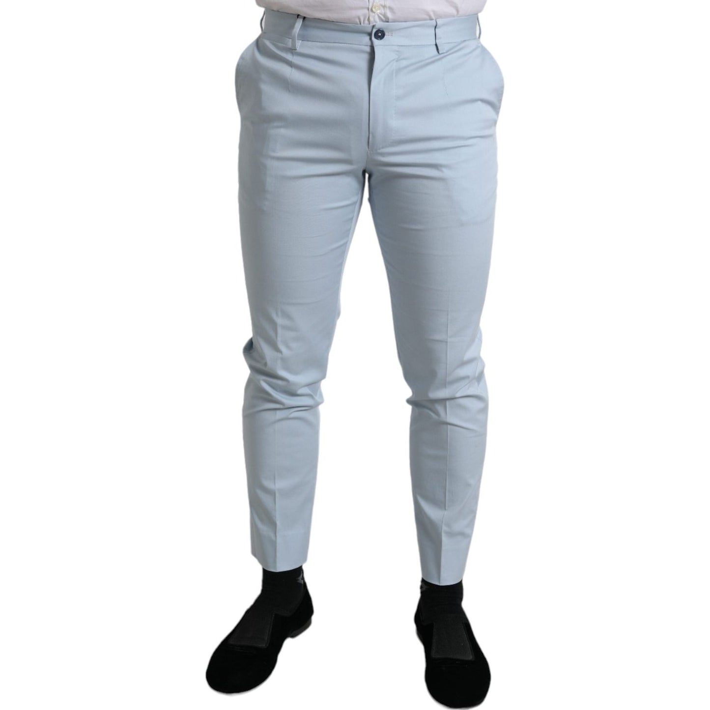 Dolce & Gabbana Sky Blue Cotton Stretch Skinny Pants PAN74891-54