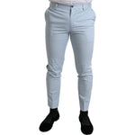 Dolce & Gabbana Sky Blue Cotton Stretch Skinny Pants PAN74891-54