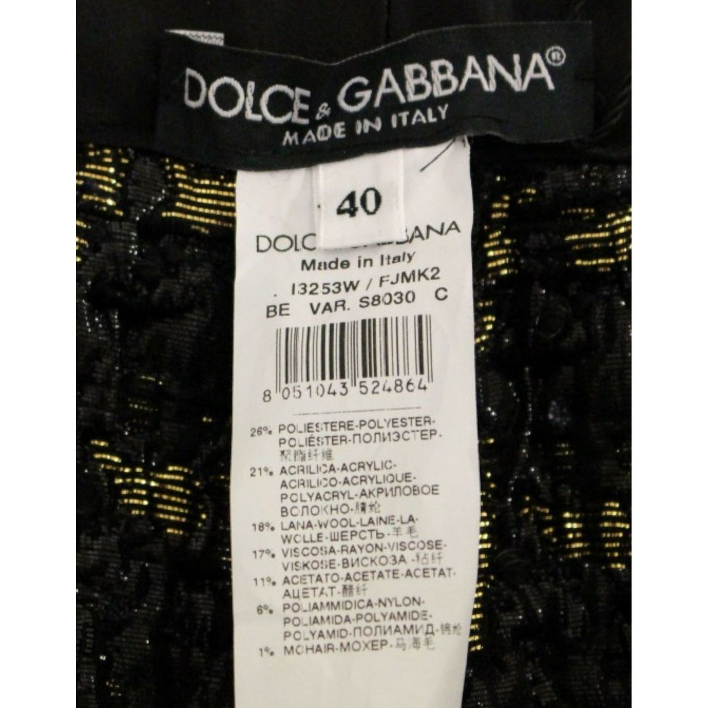 Dolce & Gabbana Black fabric shorts pants