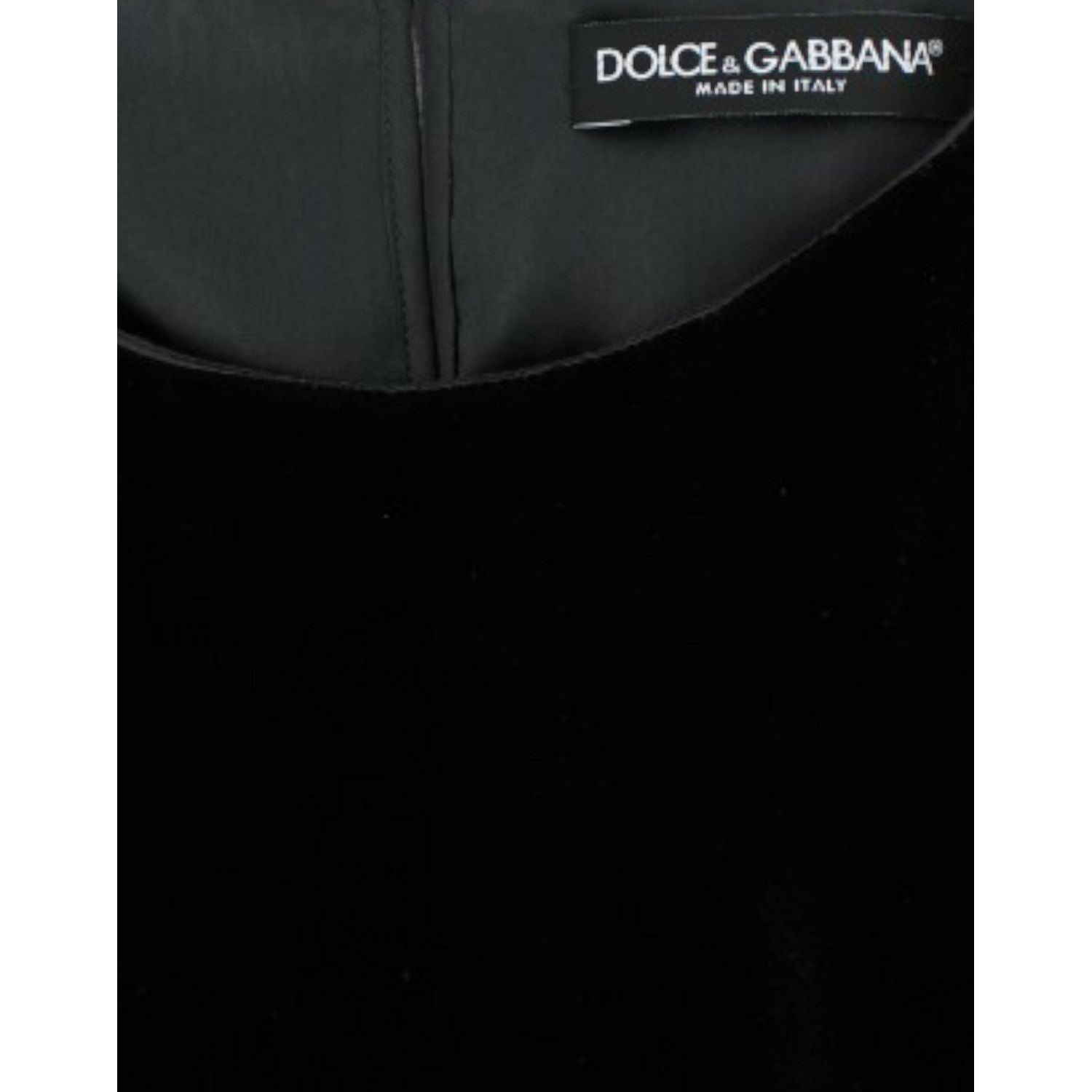 Dolce & Gabbana Black velvet shortsleeved blouse