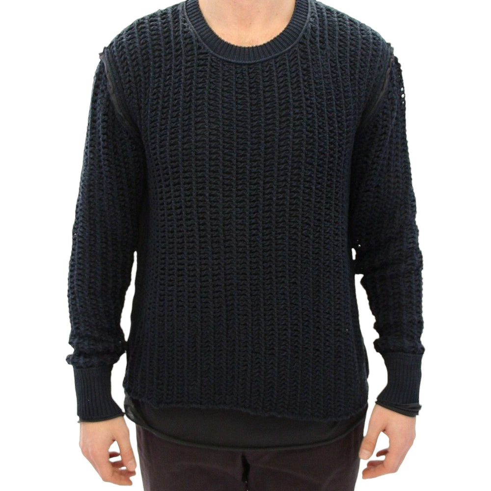 Dolce & Gabbana Blue Runway Netz Pullover Netted Sweater GTH10687-2