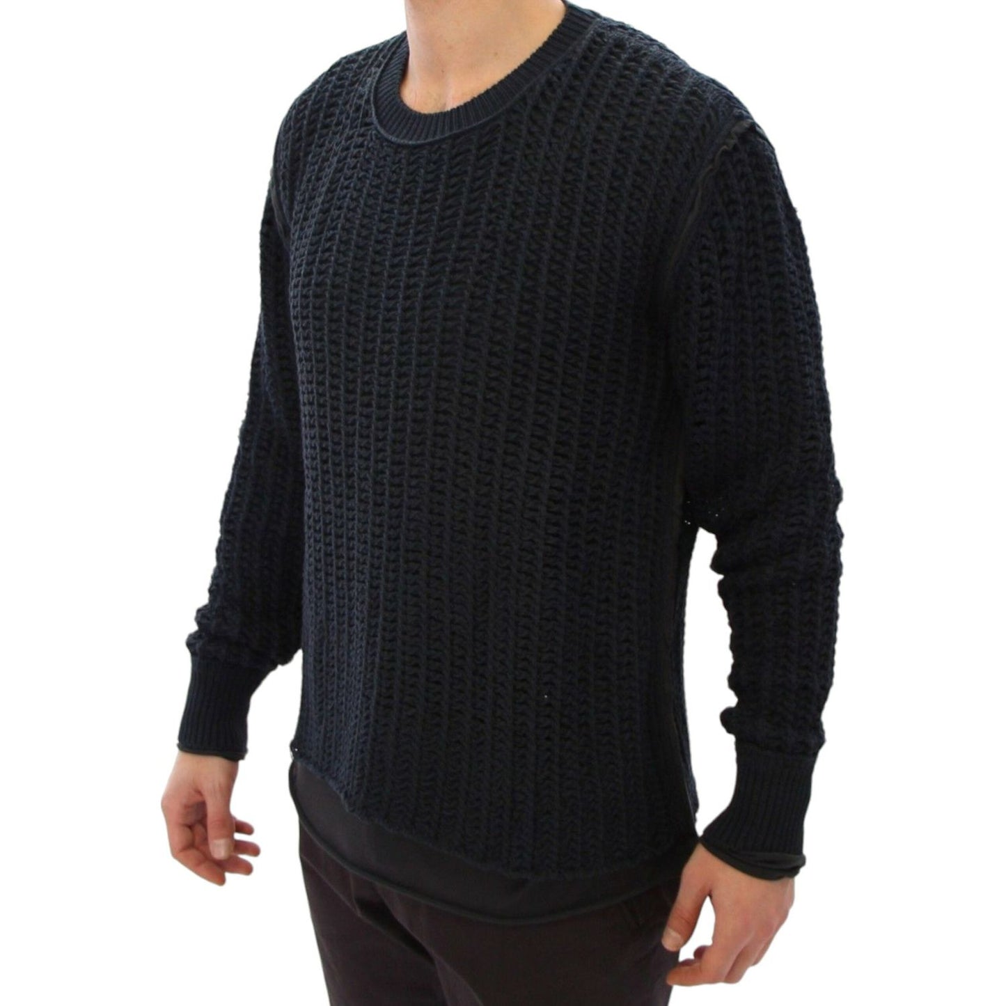 Dolce & Gabbana Blue Runway Netz Pullover Netted Sweater GTH10687-2