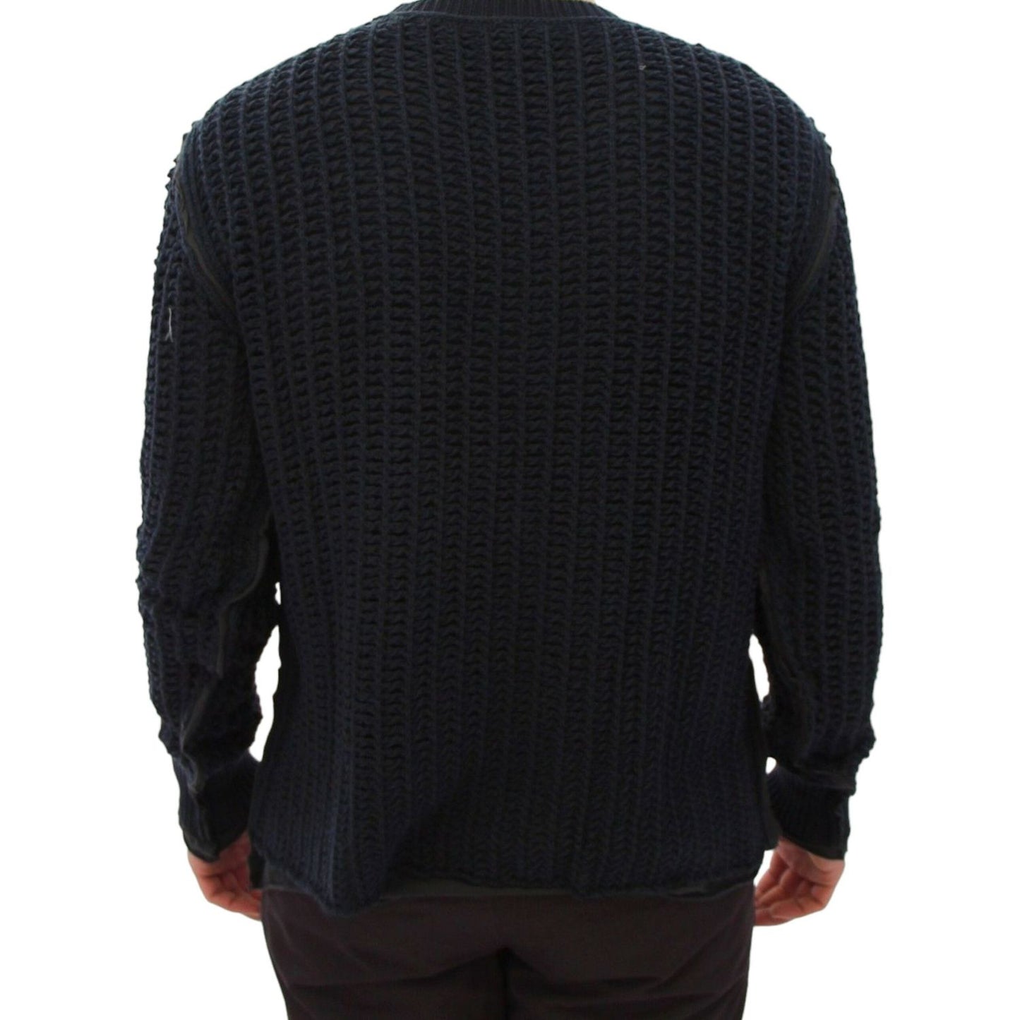 Dolce & Gabbana Blue Runway Netz Pullover Netted Sweater GTH10687-2