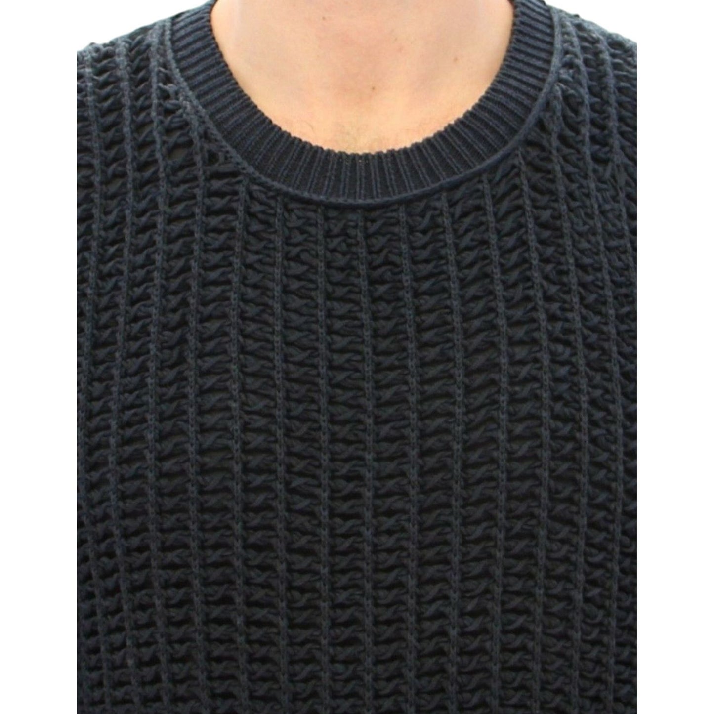 Dolce & Gabbana Blue Runway Netz Pullover Netted Sweater GTH10687-2