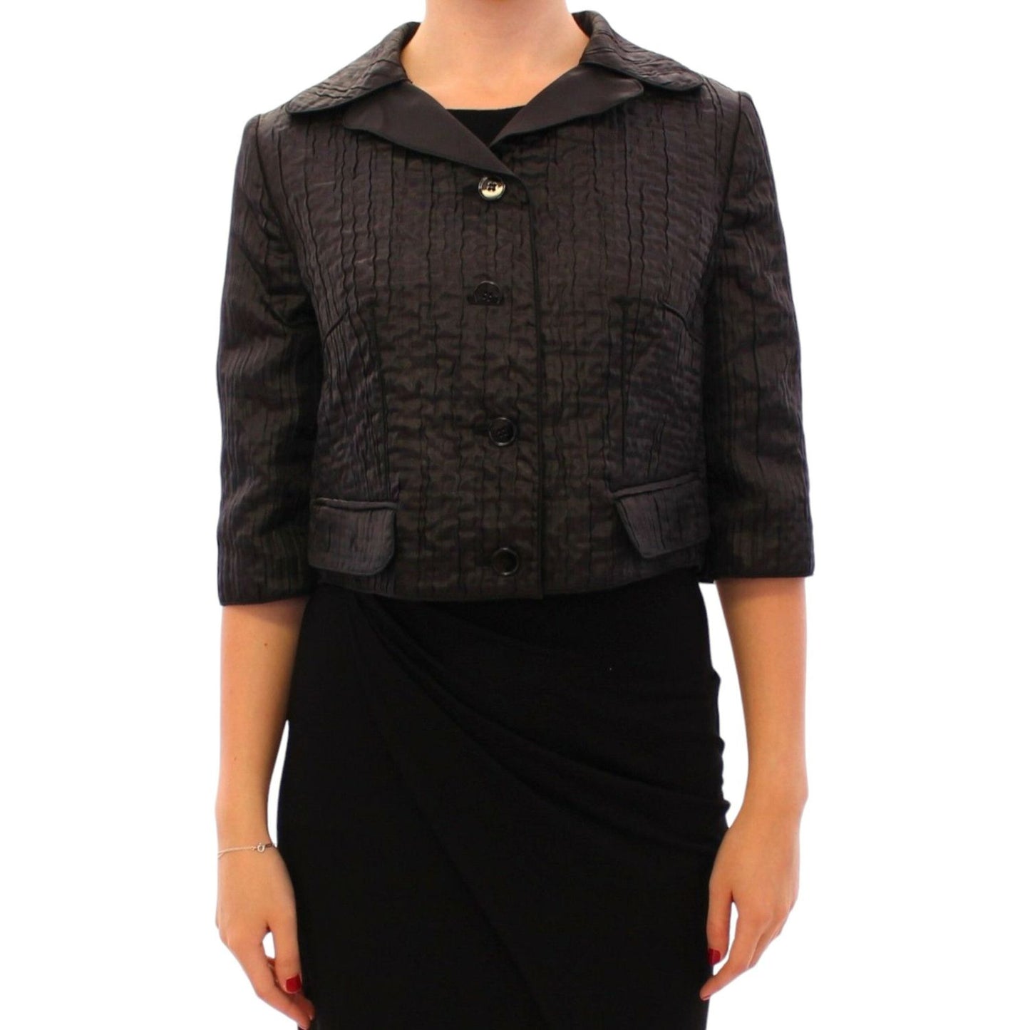 Dolce & Gabbana Black Short Bolero Shrug Jacket Coat GSS11369-1