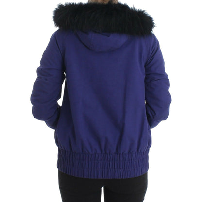 GF Ferre Blue Padded Jacket Hooded Short K-Way