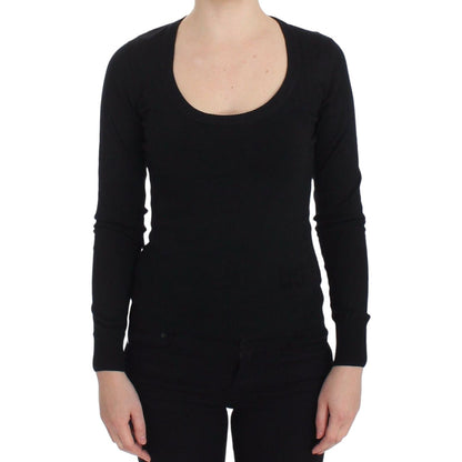 Dolce & Gabbana Black Cashmere Crewneck Sweater Pullover