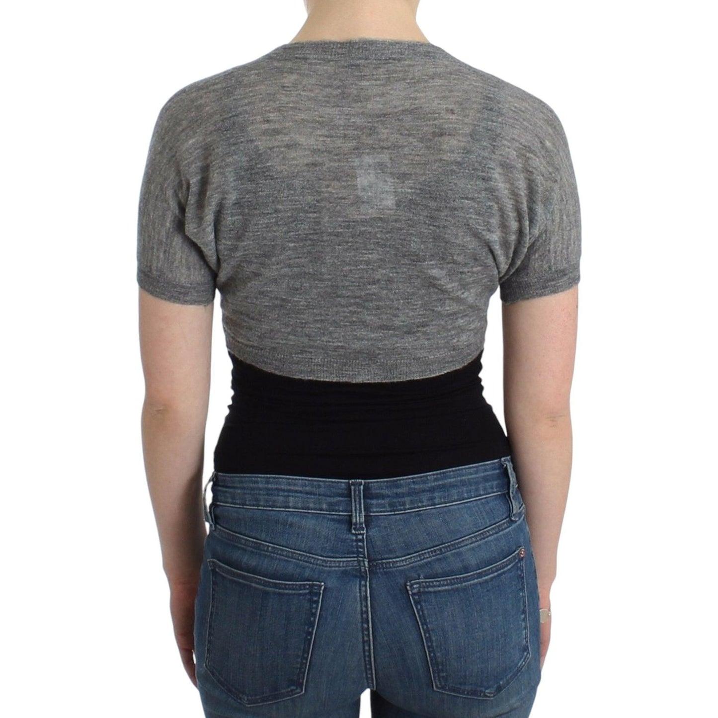 Ermanno Scervino Lingerie Knit Gray Bolero Sweater Cardigan SIG11860-2