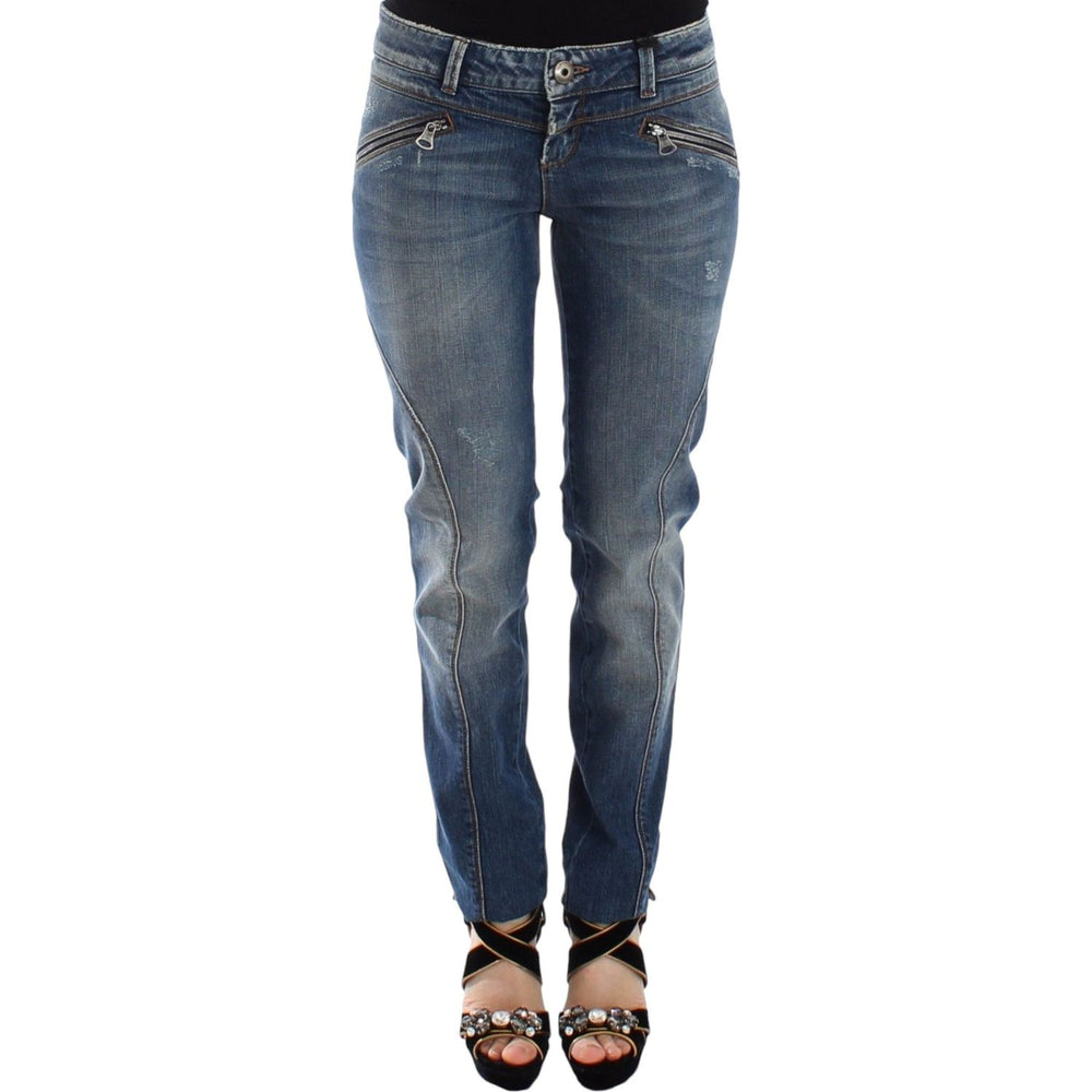 Ermanno Scervino Blue Slim Jeans Denim Pants Straight Stretch SIG12687-1