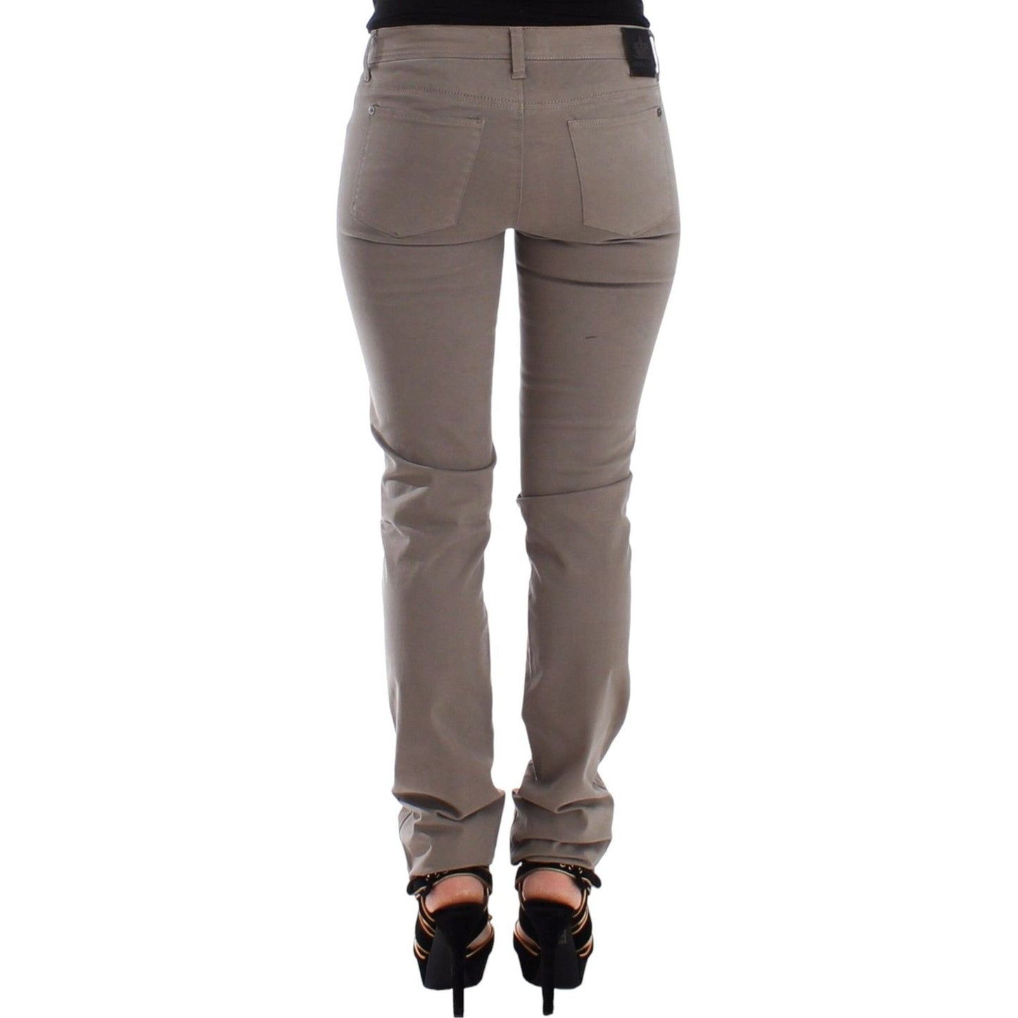 Ermanno Scervino Taupe Beige Slim Jeans Denim Pants Skinny SIG12685-1