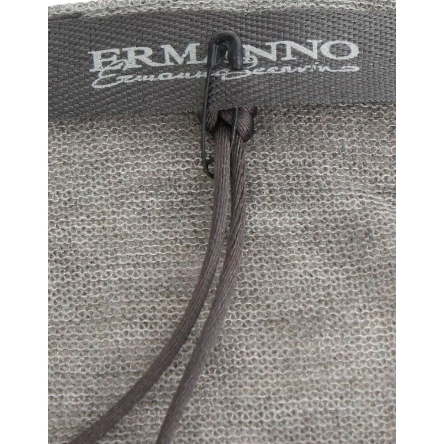 Ermanno Scervino Gray Wool Blend Stretch Long Sleeve Sweater
