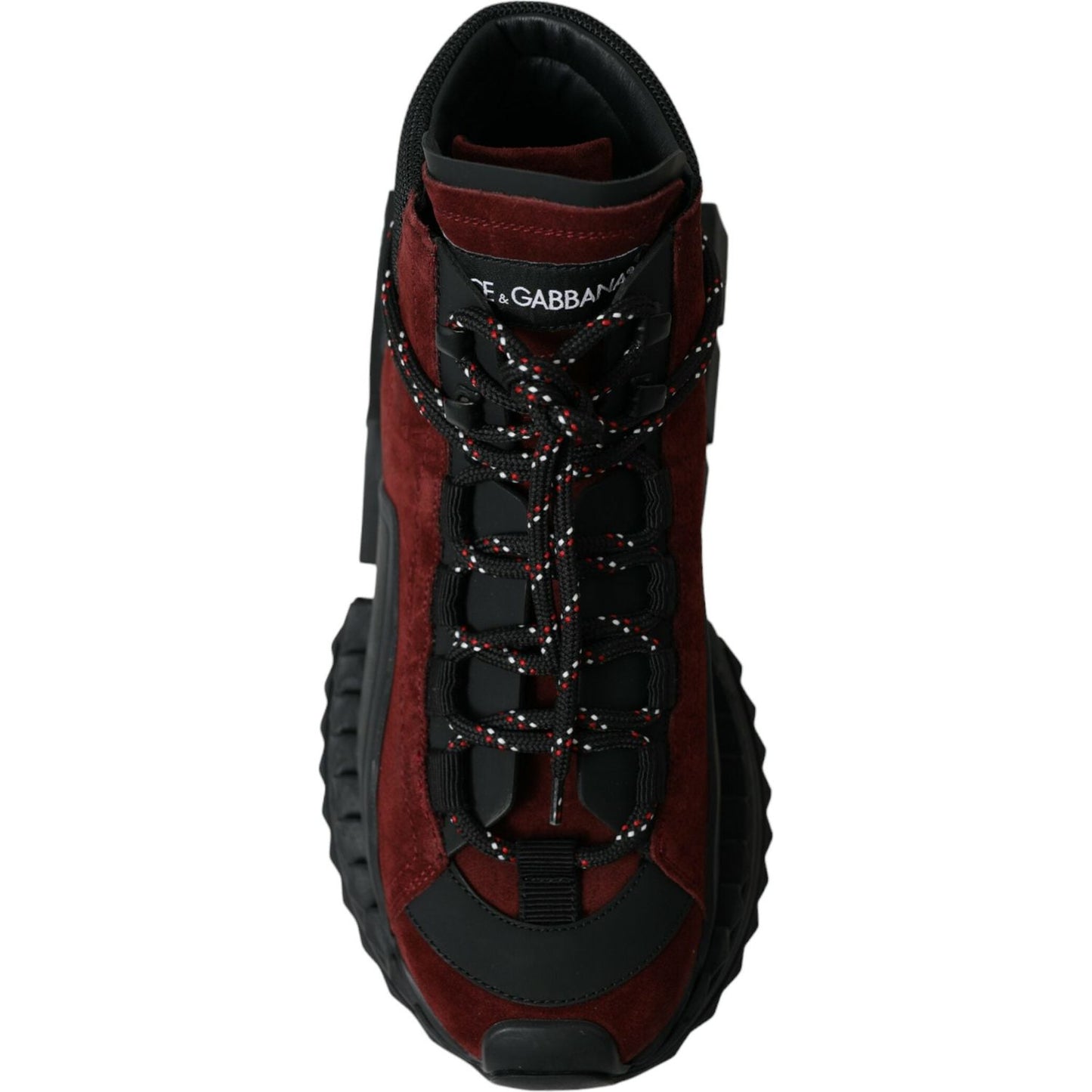 Dolce & Gabbana Burgundy Super King High Top Men Sneakers Shoes MV5424-39