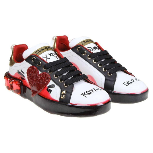Dolce & Gabbana White Calfskin Women Sneaker