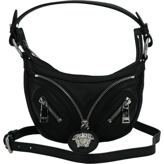 Versace Elegant Black Mini Hobo Shoulder Bag 8056204076473