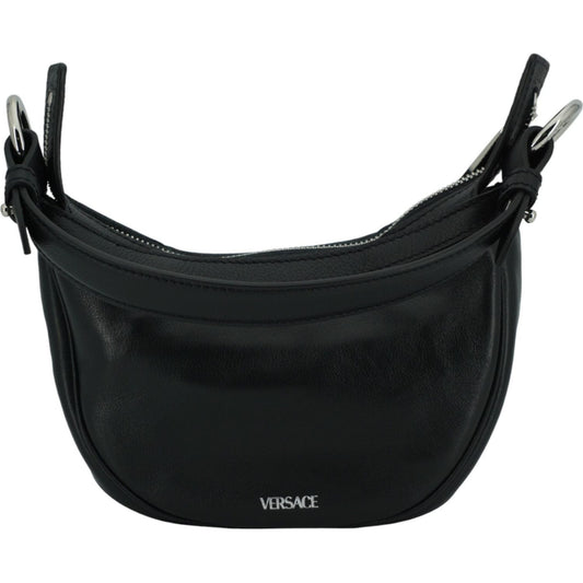Versace Elegant Black Mini Hobo Shoulder Bag 8056204076473