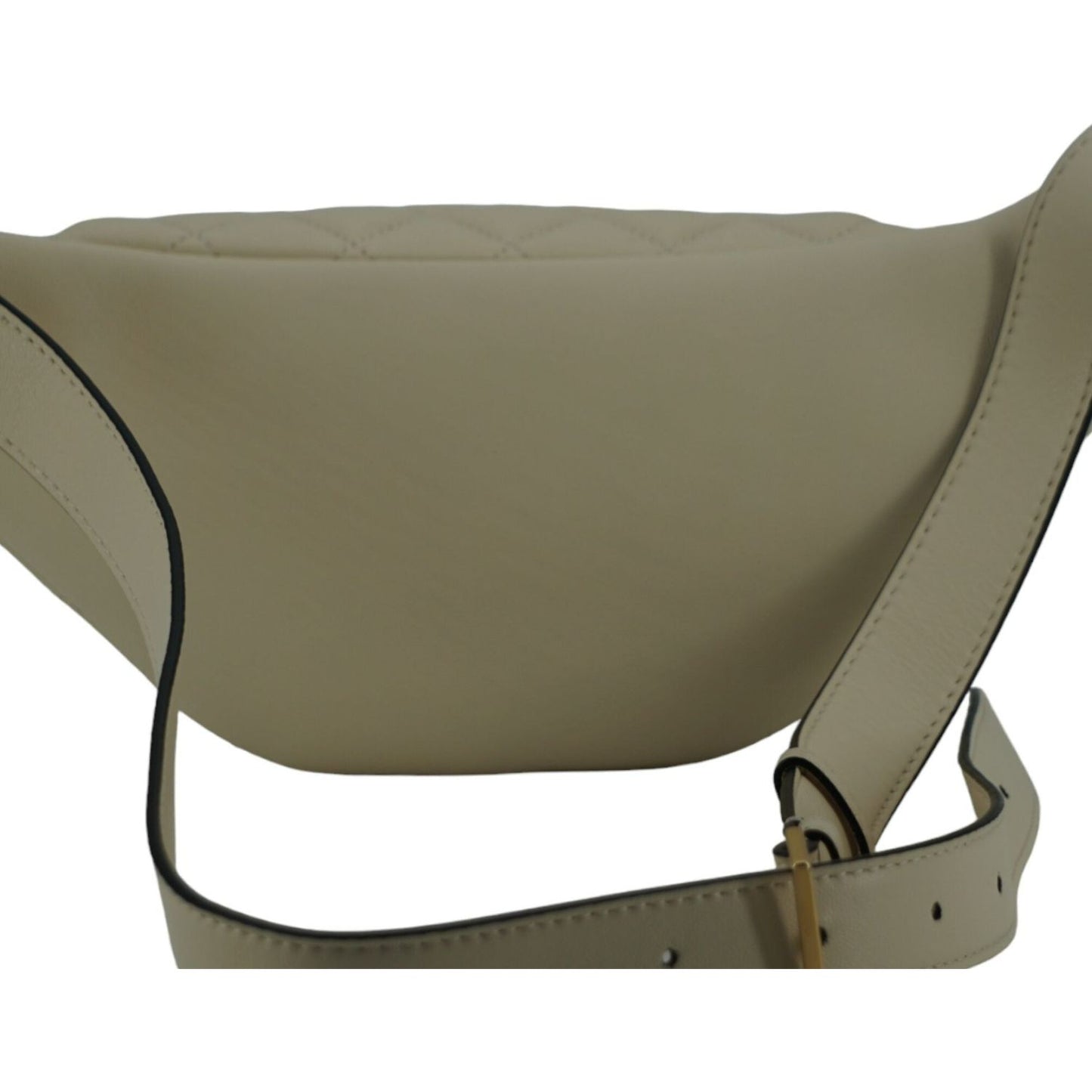 Versace Elegant White Lamb Leather Belt Bag