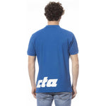 Invicta Blue Cotton Men Polo Shirt IN-24058-S
