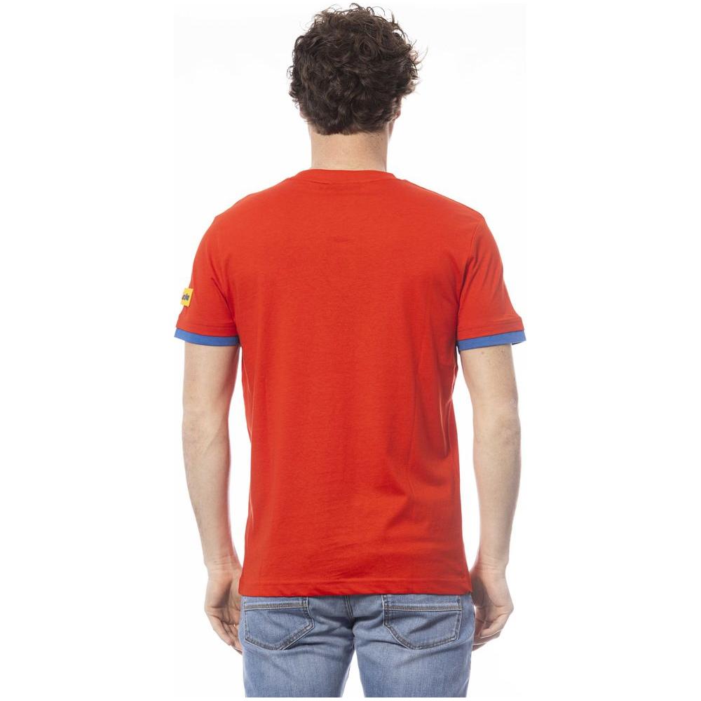 تي شيرت رجالي من القطن باللون الأحمر من Invicta