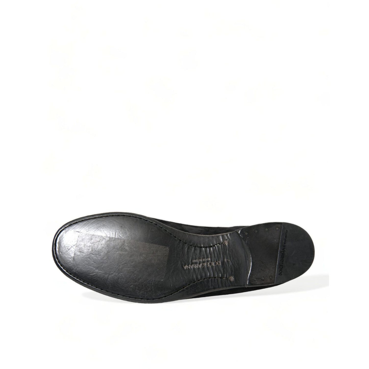 Dolce & Gabbana Black RUNWAY Velour AMALFI Loafers Shoes