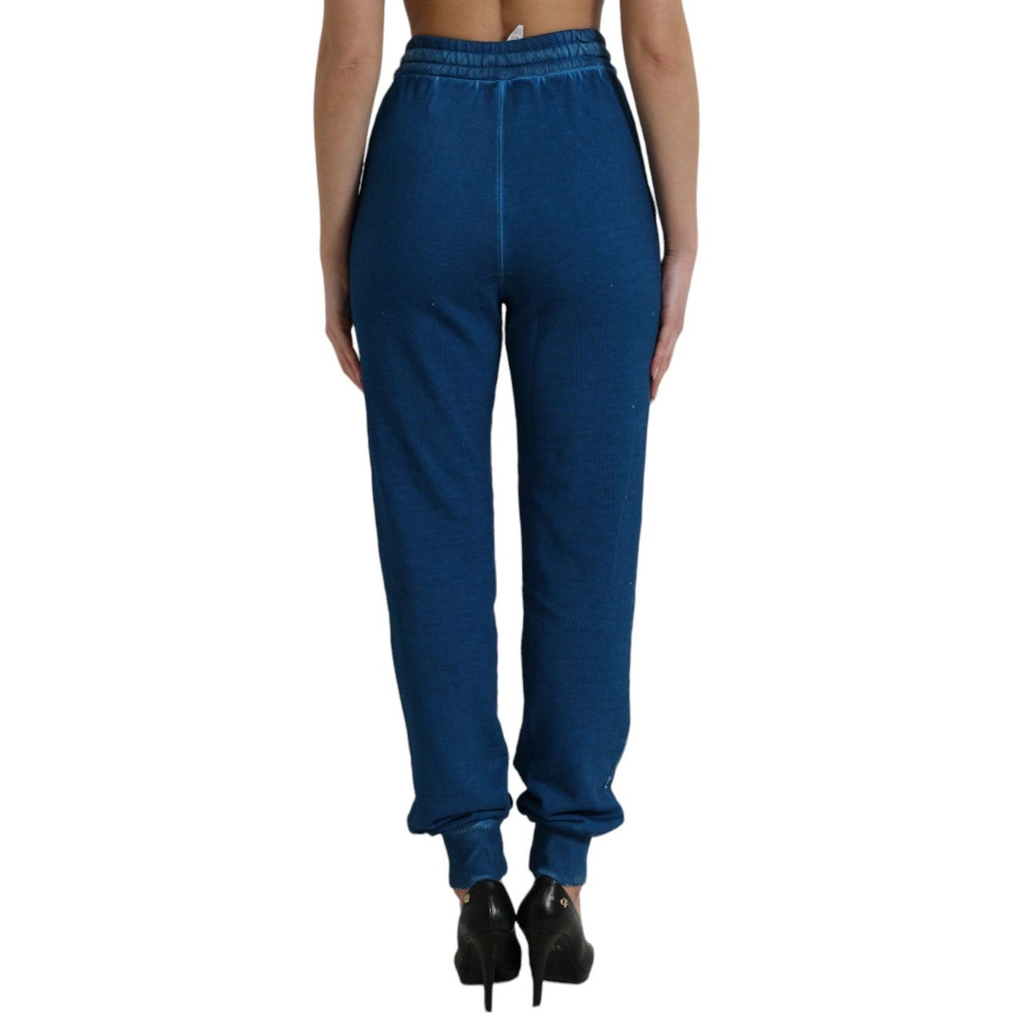 Dolce & Gabbana Blue Logo Cotton Jogger Sweatpants Pants PAN74944-40