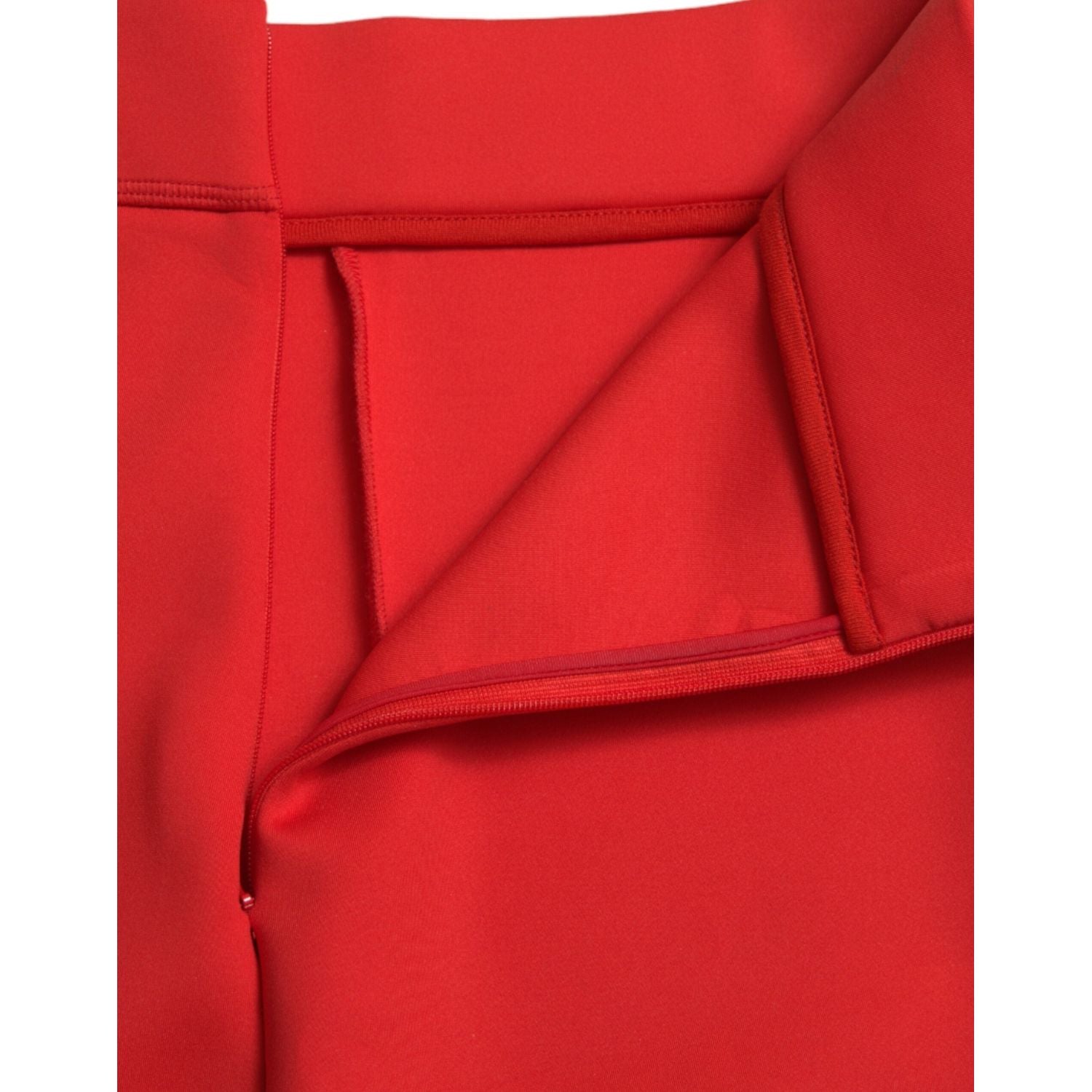 بنطال ليجنز أحمر أنيق بخصر مرتفع من دولتشي آند غابانا