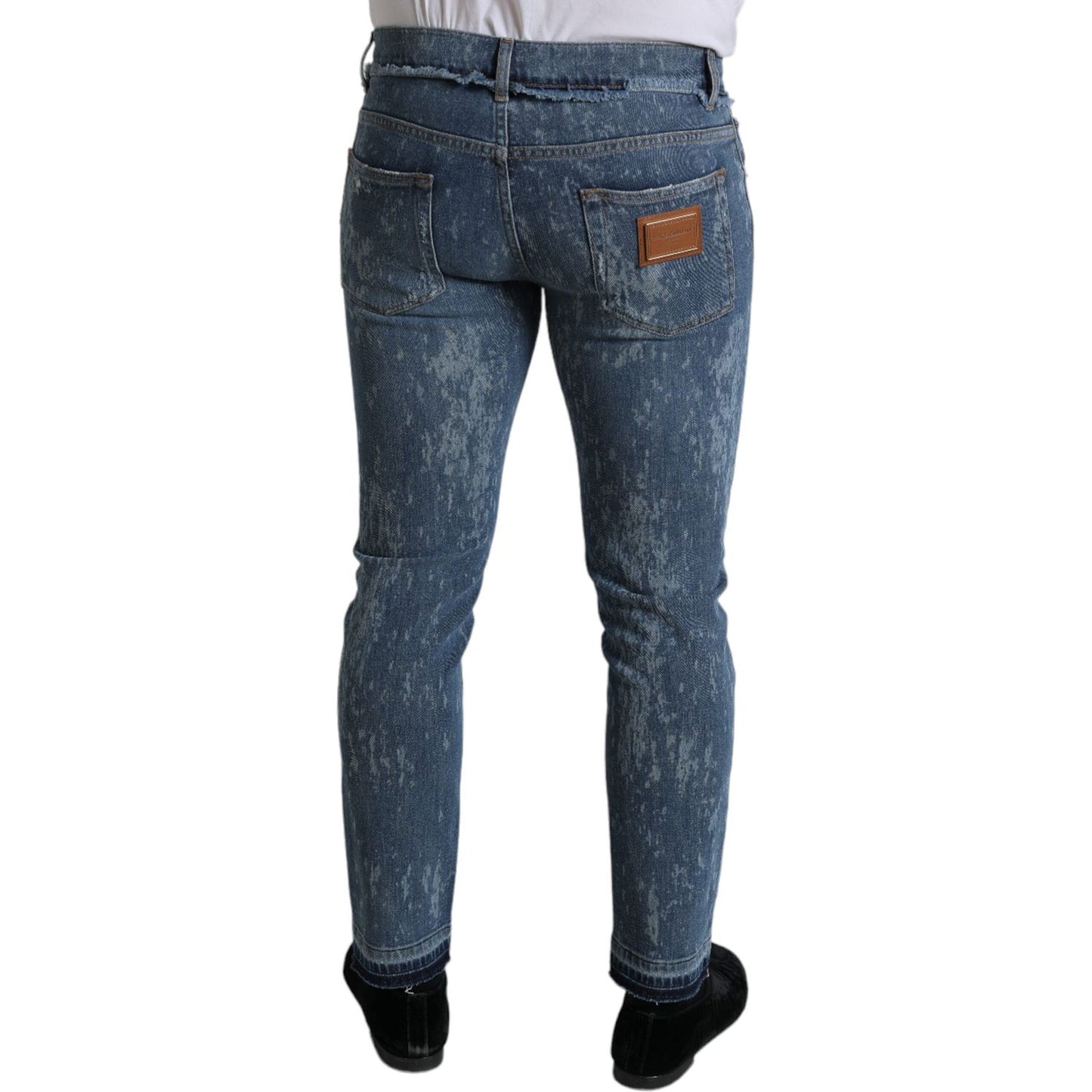 Dolce & Gabbana Blue Washed Skinny Cotton Stretch Denim Jeans PAN74928-60