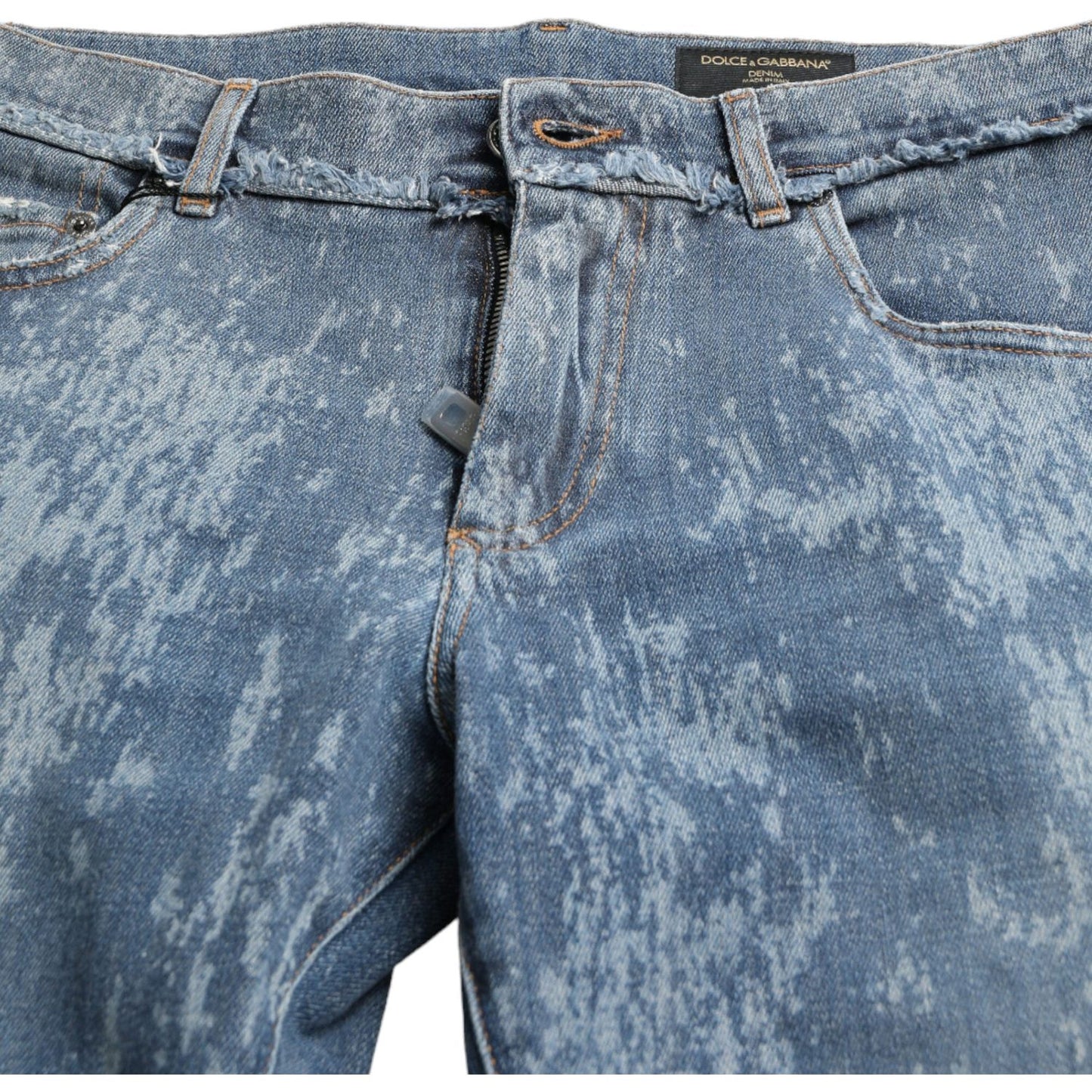 Dolce & Gabbana Blue Washed Skinny Cotton Stretch Denim Jeans