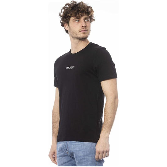 Ungaro Sport Black Cotton Men T-Shirt UN-24067-M