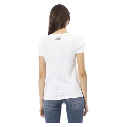 Trussardi Action White Cotton Women T-Shirt