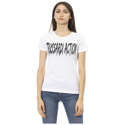 Trussardi Action White Cotton Women T-Shirt