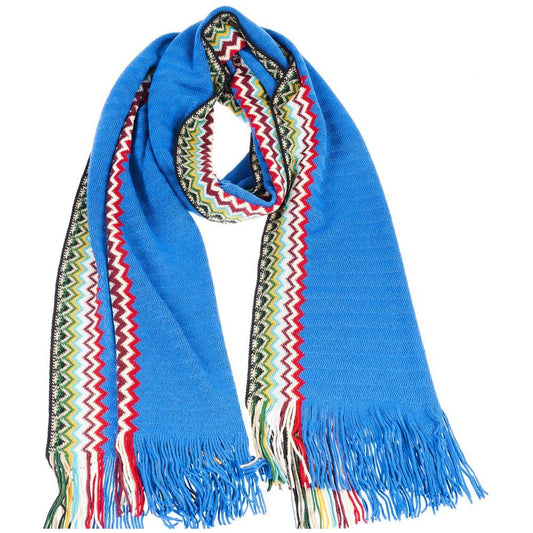 Missoni Blue Wool Men Scarf MI-24213