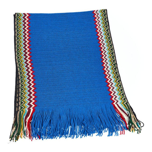 Missoni Blue Wool Men Scarf MI-24213