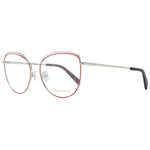 Emilio Pucci Red Women Glasses Frame full-rim butterfly style with demo lenses, metal frame, and branded case included.