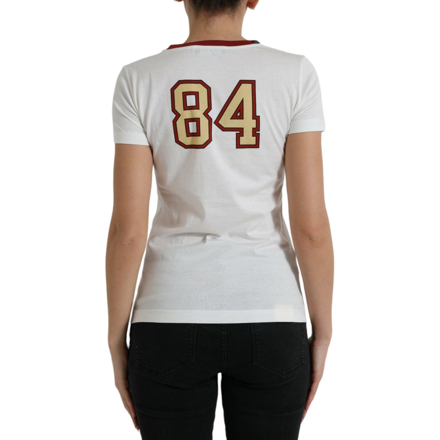 Dolce & Gabbana White Bring Me To The Moon T-shirt Top TSH84521-38
