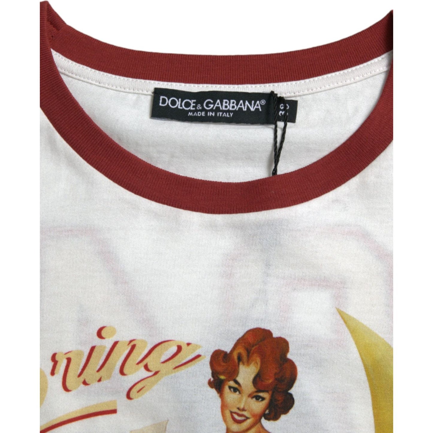 Dolce & Gabbana White Bring Me To The Moon T-shirt Top TSH84521-38