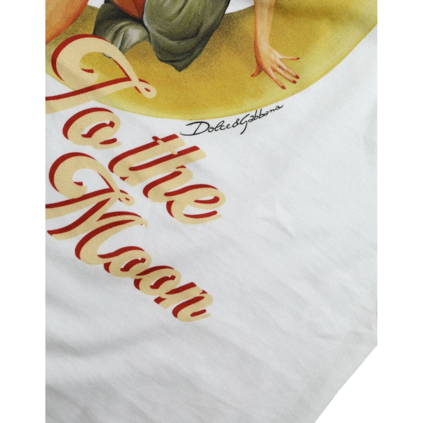 Dolce & Gabbana White Bring Me To The Moon T-shirt Top TSH84521-38