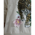 Dolce & Gabbana Beige Jungle Printed Cotton Pullover Sweater TSH84530-38