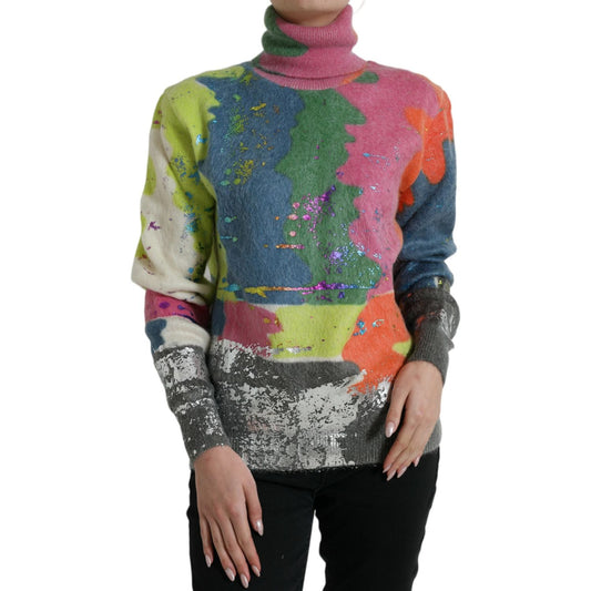 Dolce & Gabbana Multicolor Mohair Turtleneck Pullover Sweater TSH84531-42