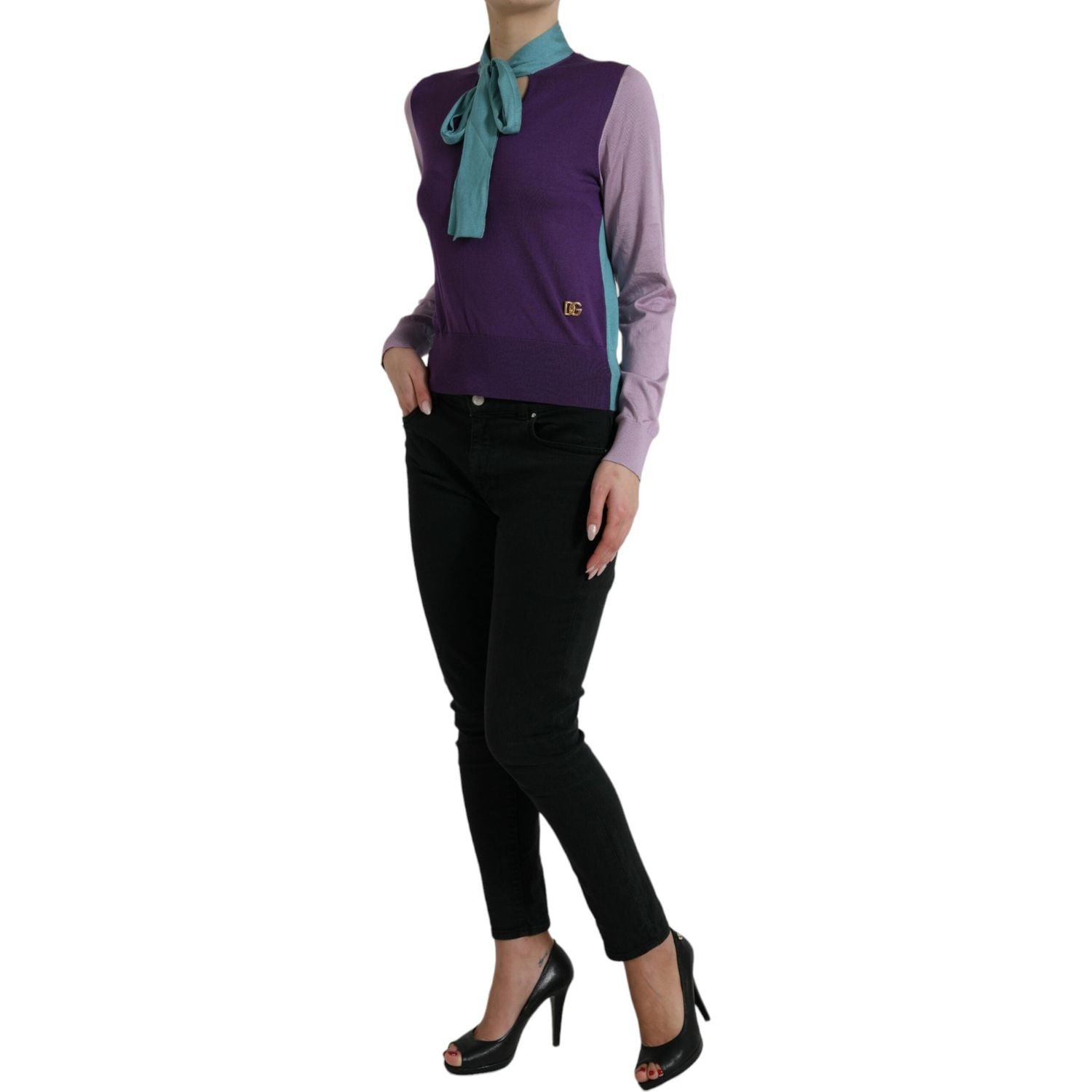 سترة من الحرير متعدد الألوان من دولتشي آند غابانا