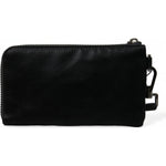 Dolce & Gabbana Black Nylon Logo Plaque Keyring Pouch Clutch Bag BAG1350