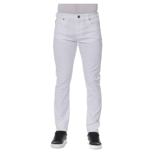 Trussardi Jeans White Cotton Men Jeans TR-24106-W31
